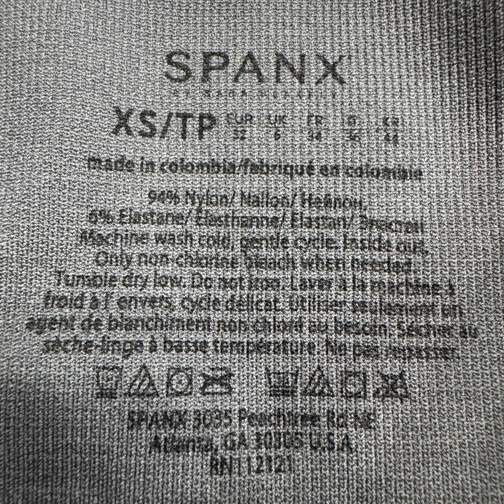 Spanx High Waist Cropped Gray Camo Leggings Womens Size XS - Picture 3 of 5